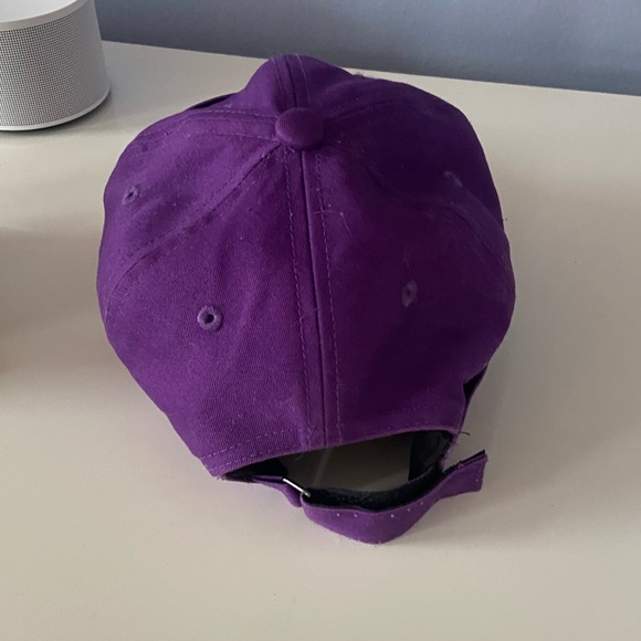 LEDin Korean Streetwear Purple Logo Baseball Cap - Picture 5 of 8